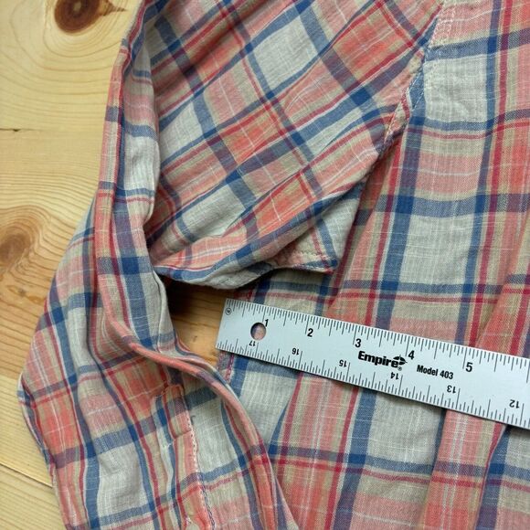 Carbon 2 Cobalt Shirt Mens XXL Pink Blue Button Up Long Sleeve Plaid Casual - Picture 4 of 10
